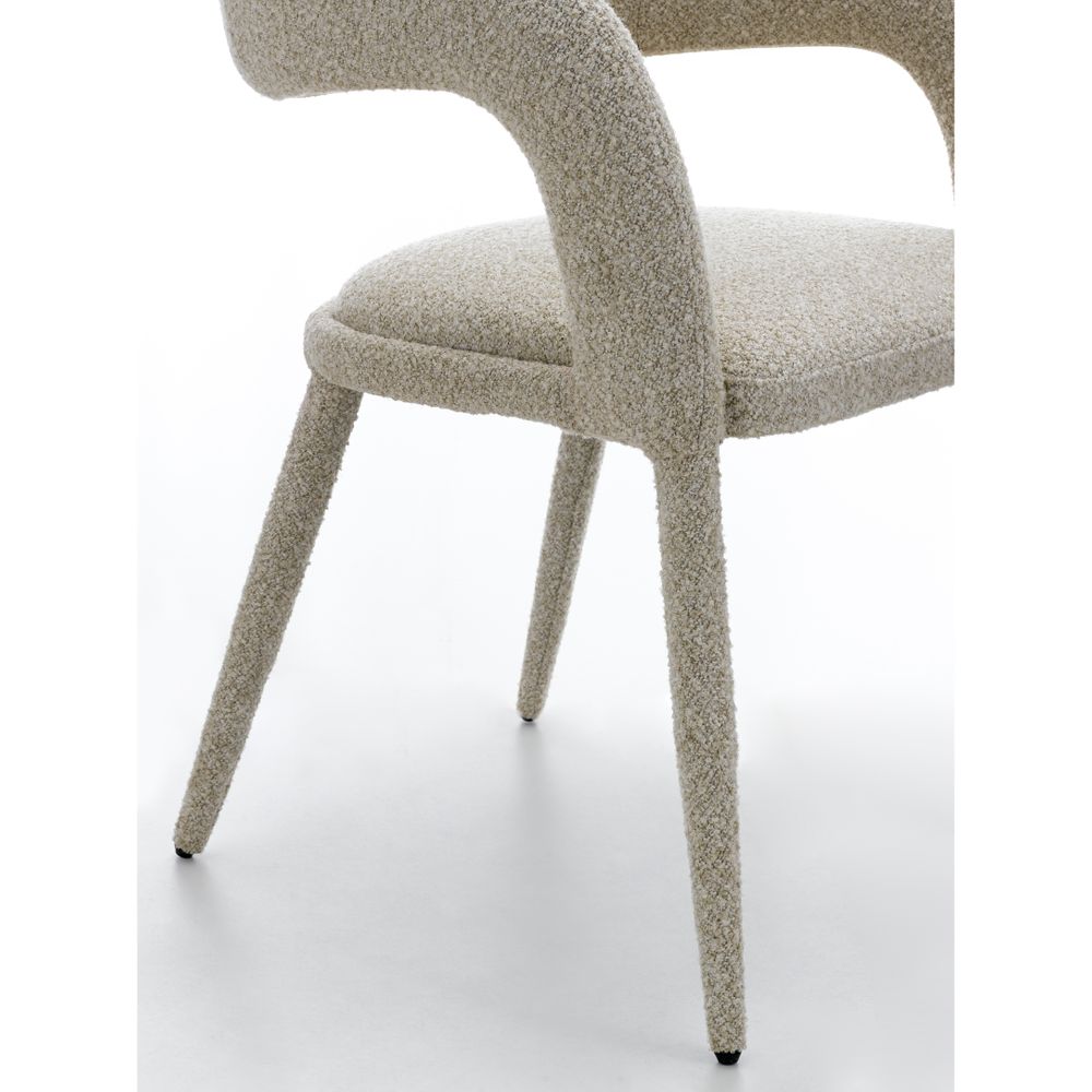 Chaise repas full bouclette sable