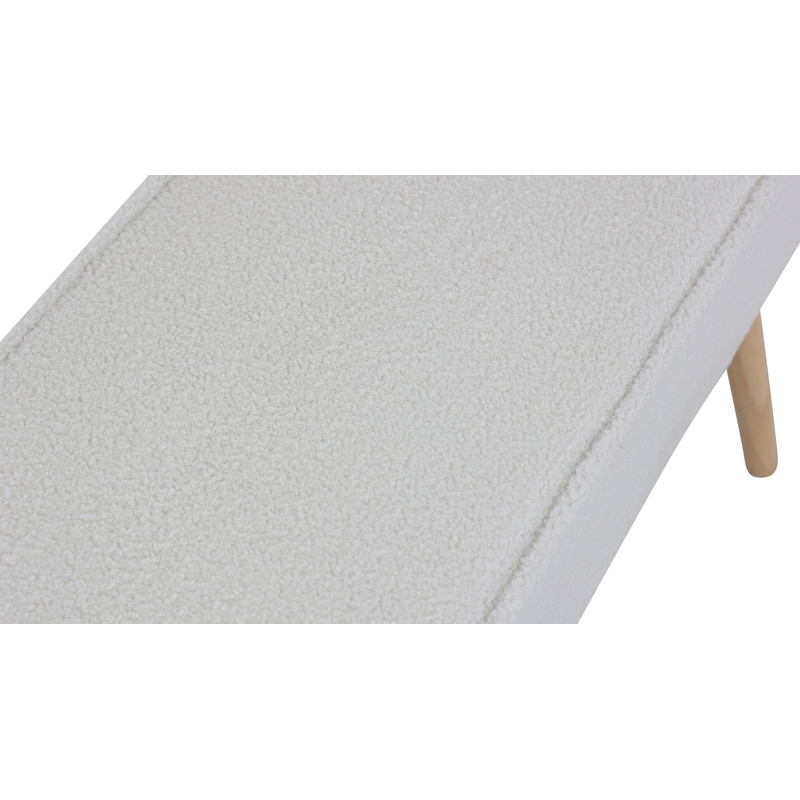 Banc tissu effet laine bouclette écru