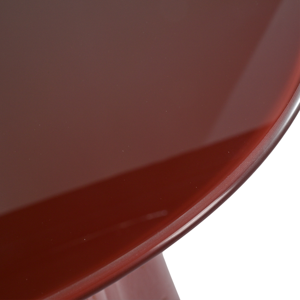 Table basse D60 en verre rouge brillant