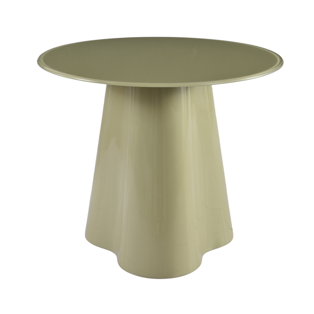 Table basse D60 en verre vert de gris brillant
