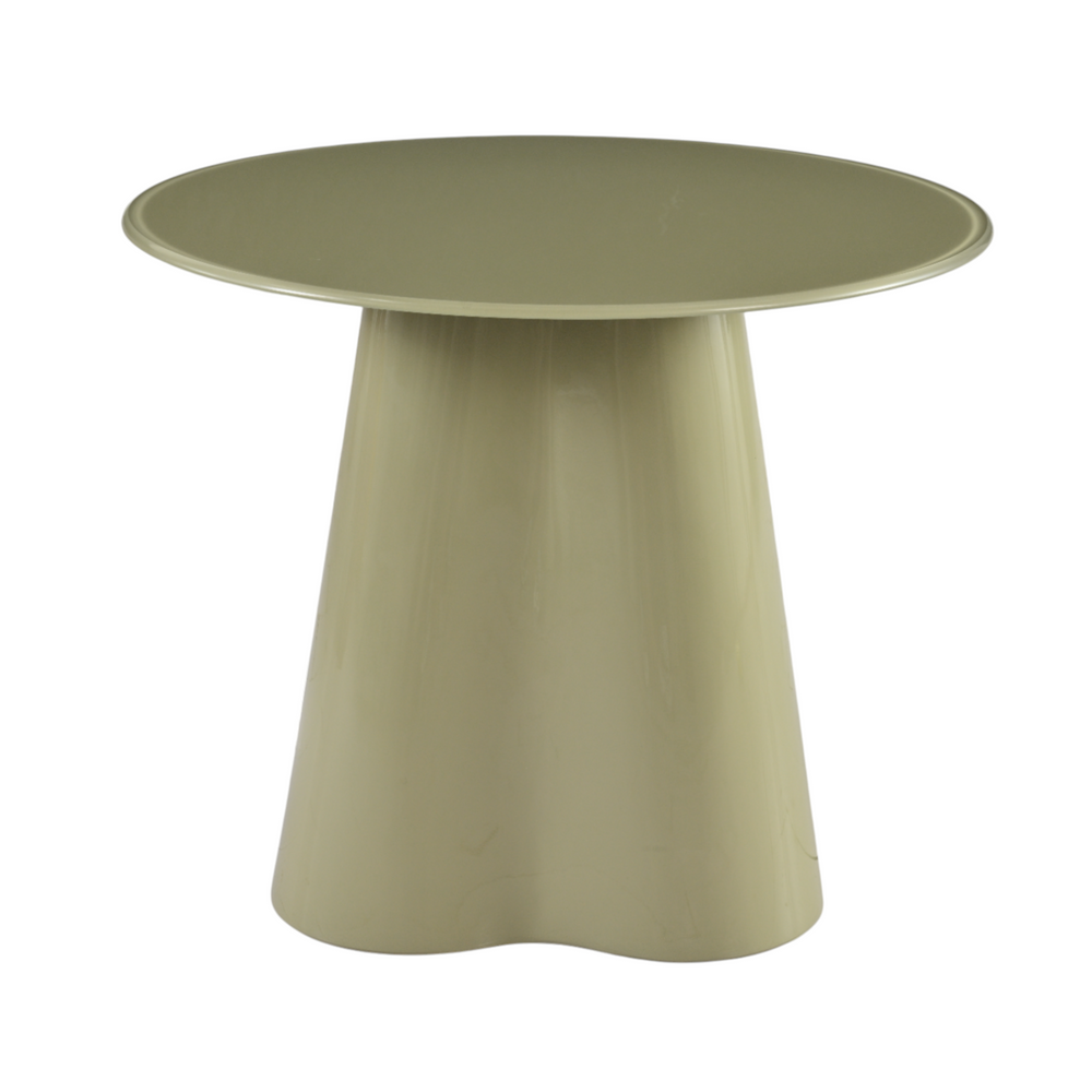 Table basse D60 en verre vert de gris brillant