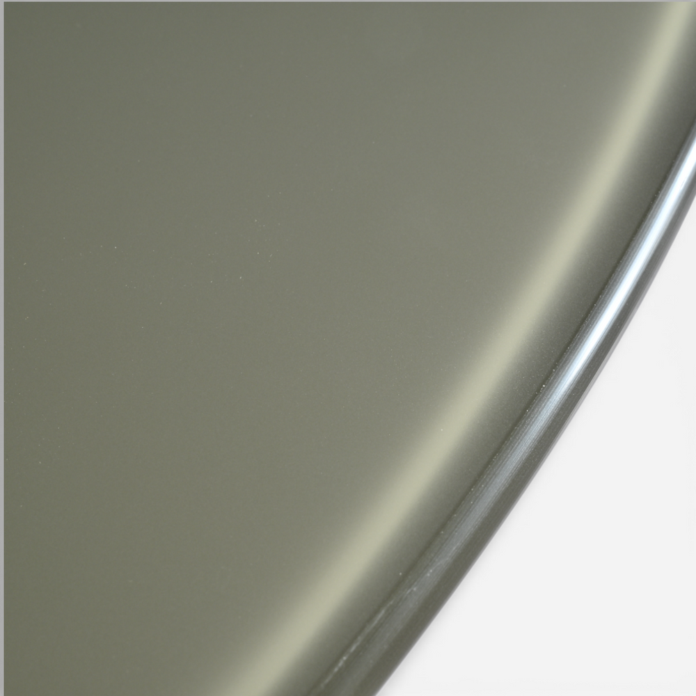 Table repas D120 en verre vert mat