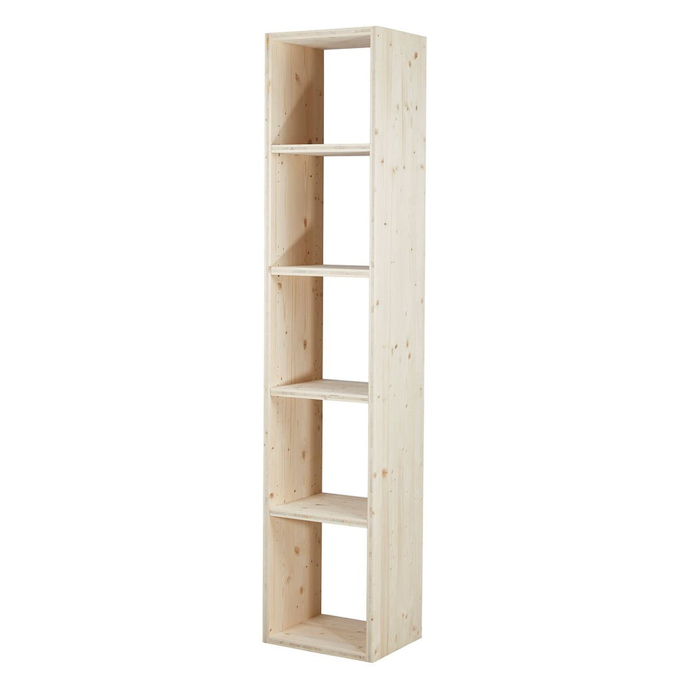 Cube de rangement pin brut 5 niches