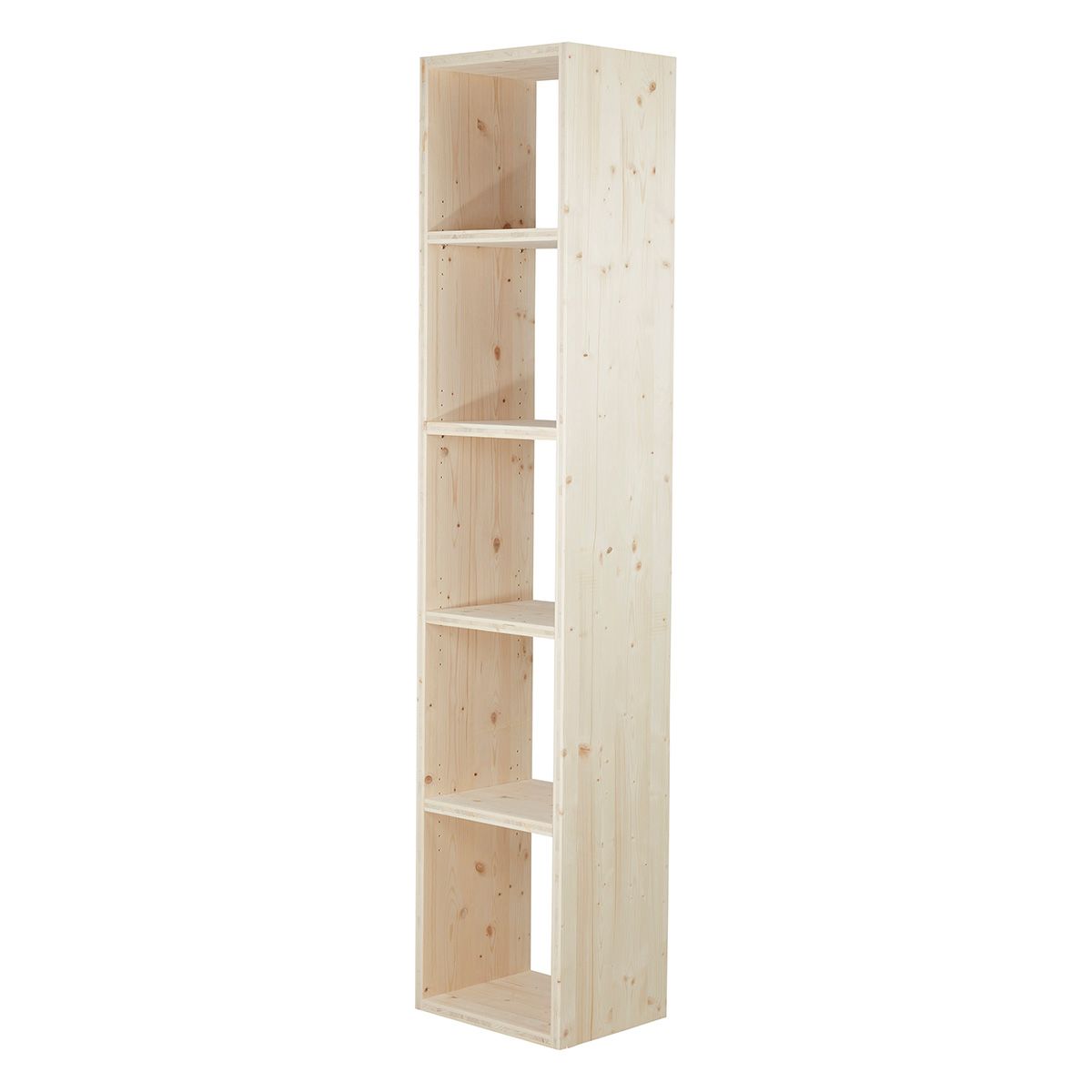 Cube de rangement pin brut 5 niches