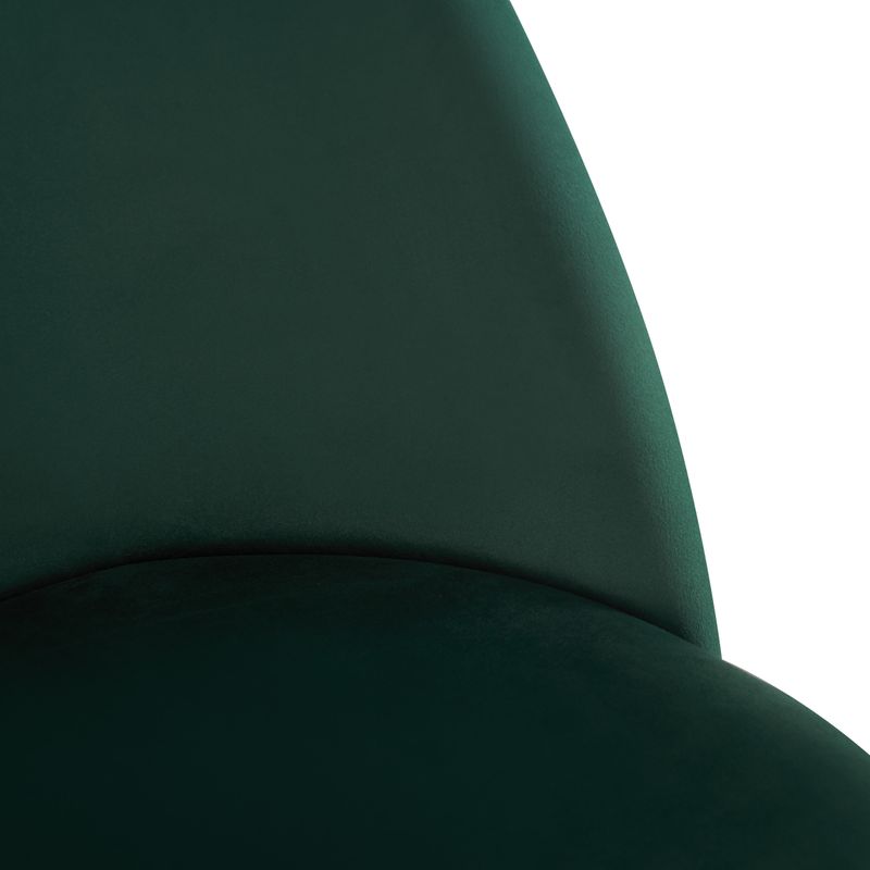 Chaise repas velours vert bouteille