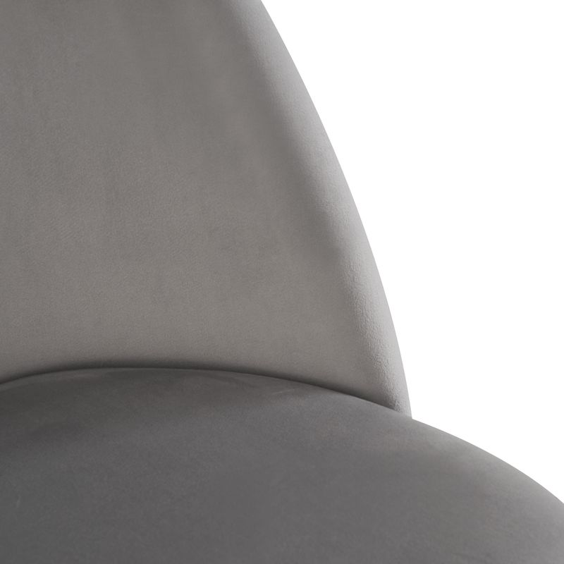 Chaise repas velours gris clair