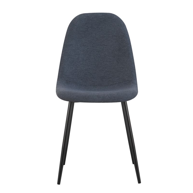 Chaise repas tissu bleu foncé