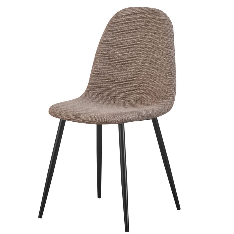 Chaise repas tissu taupe