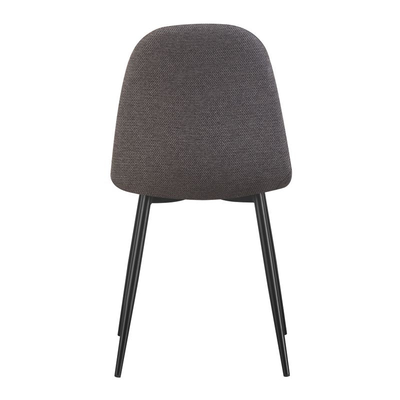 Chaise repas tissu gris anthracite